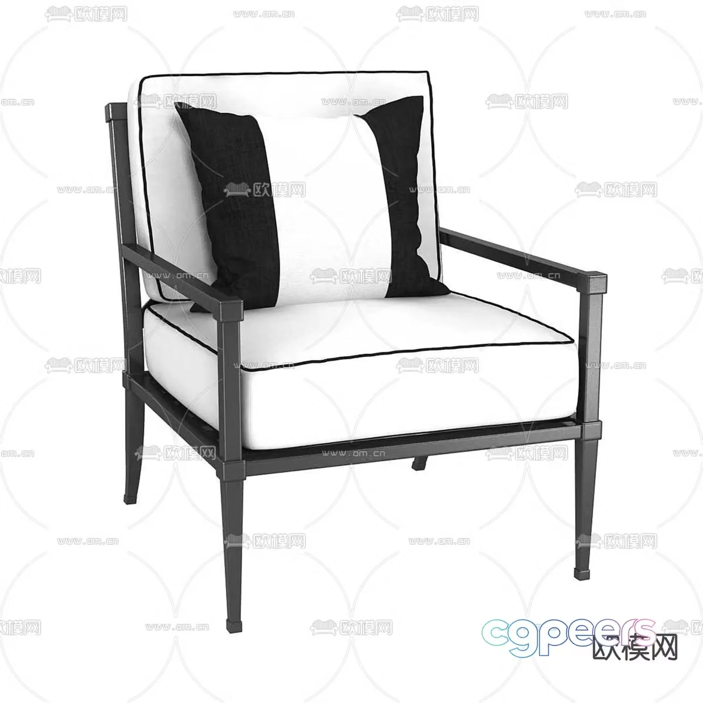 New Chinese style chair leisure chair 3d model