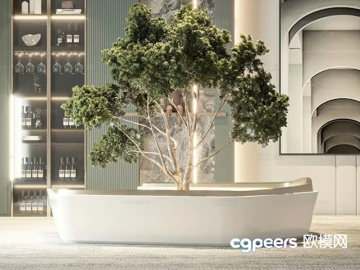 Landscape sketch plant landscaping 3D model