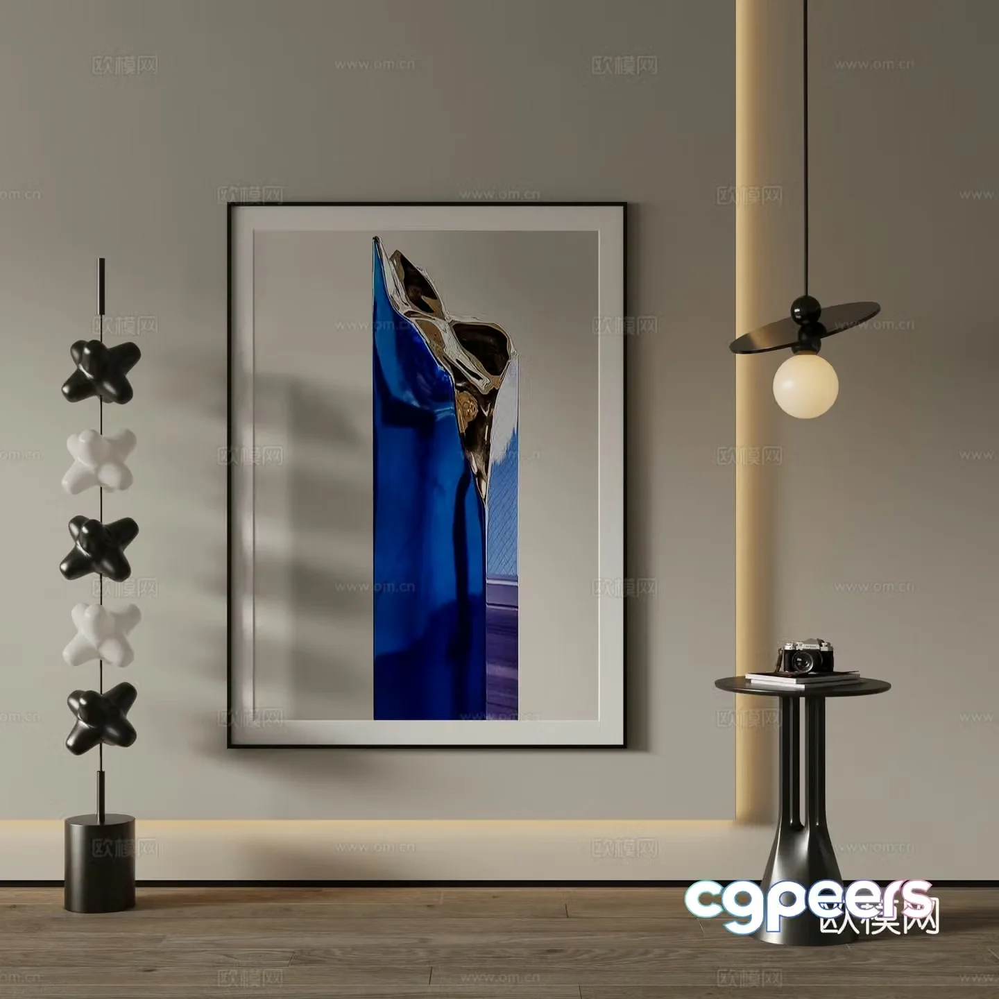 Modern Art Painting Decorative Painting 3D Model