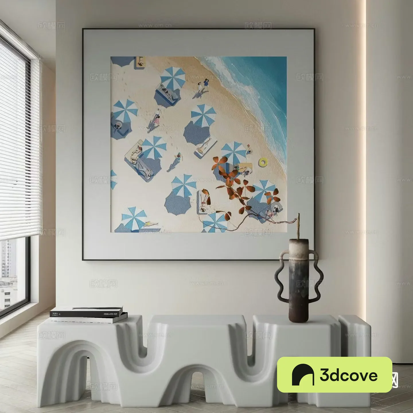 Modern decorative painting beach hanging painting