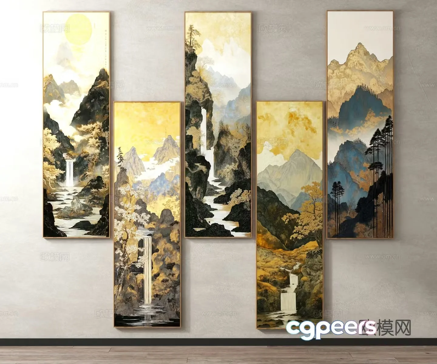 Chinese decorative painting 3d model