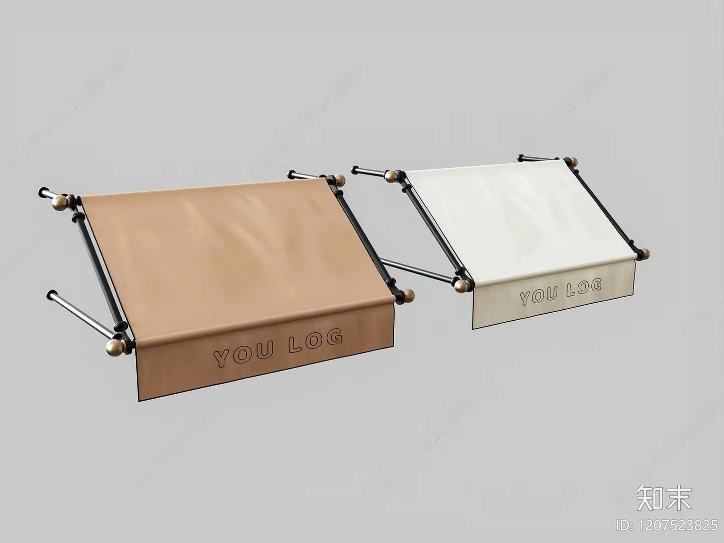 A Beige And White Storage Box With A Metal Frame 3D Model – 3557 – VRAY Render