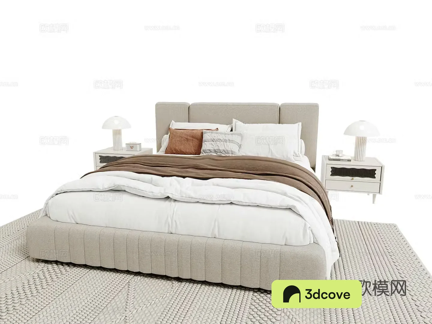 Creamy Double Bed