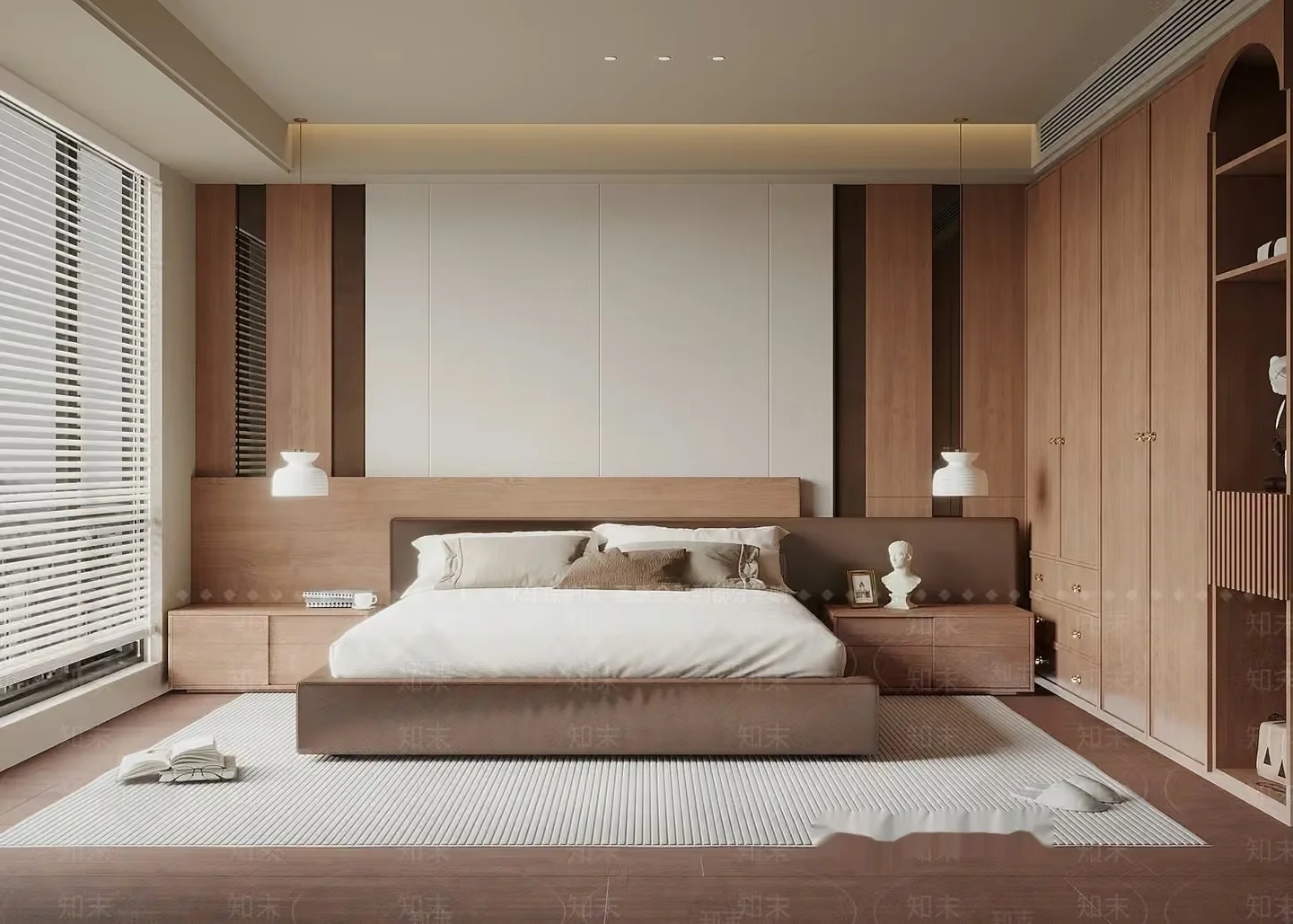 Modern Master Bedroom 3D Model – 1619 – VRAY Render