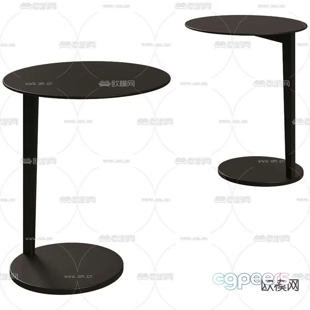 Brunner modern side table corner table round table 3d model