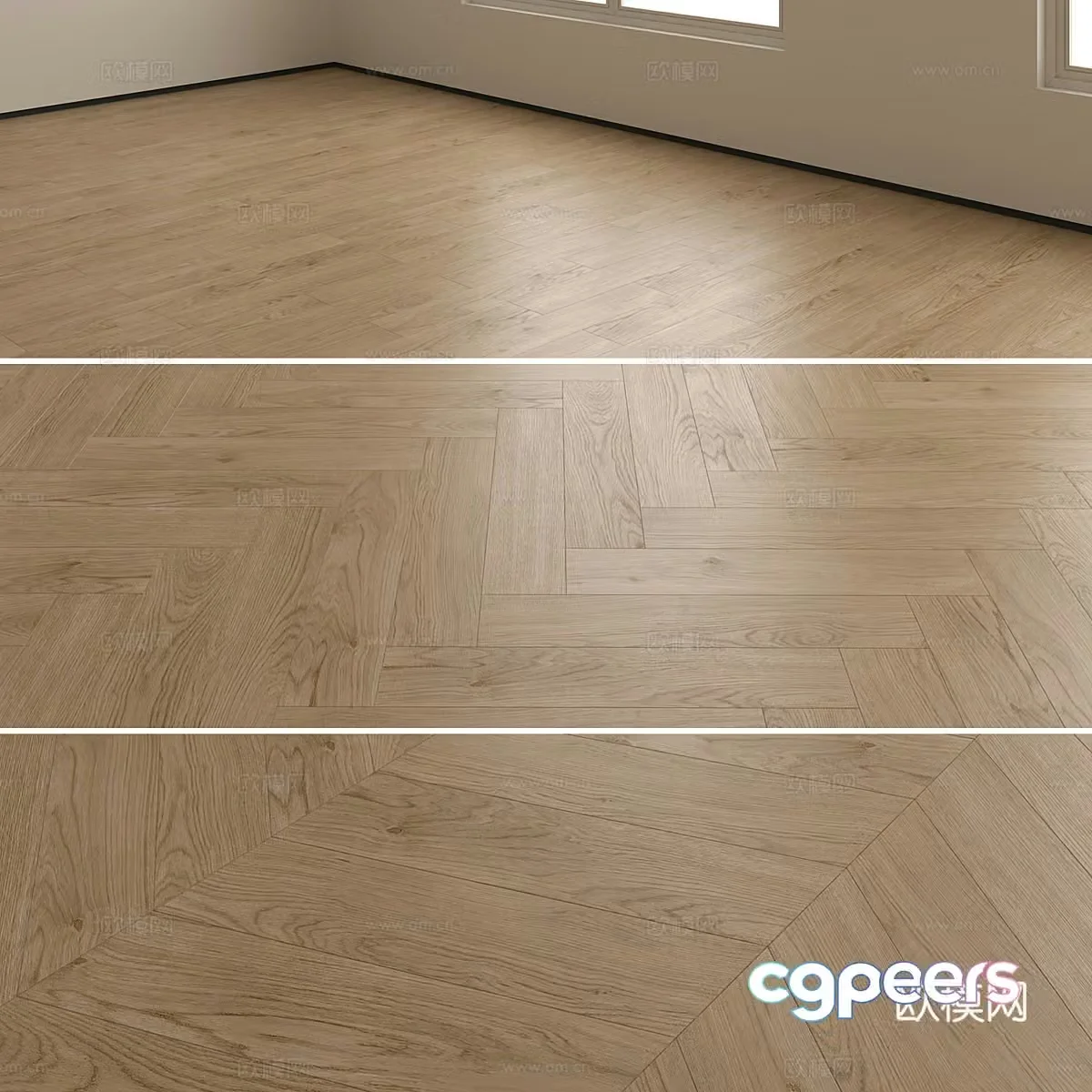 Wood floor material 3d model