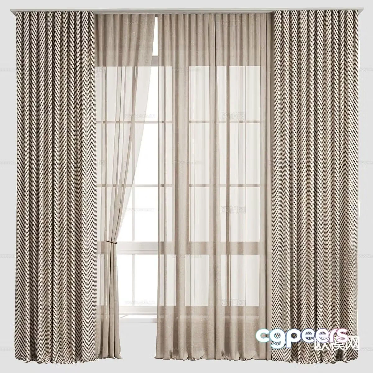 Plain curtains and screens 3d model