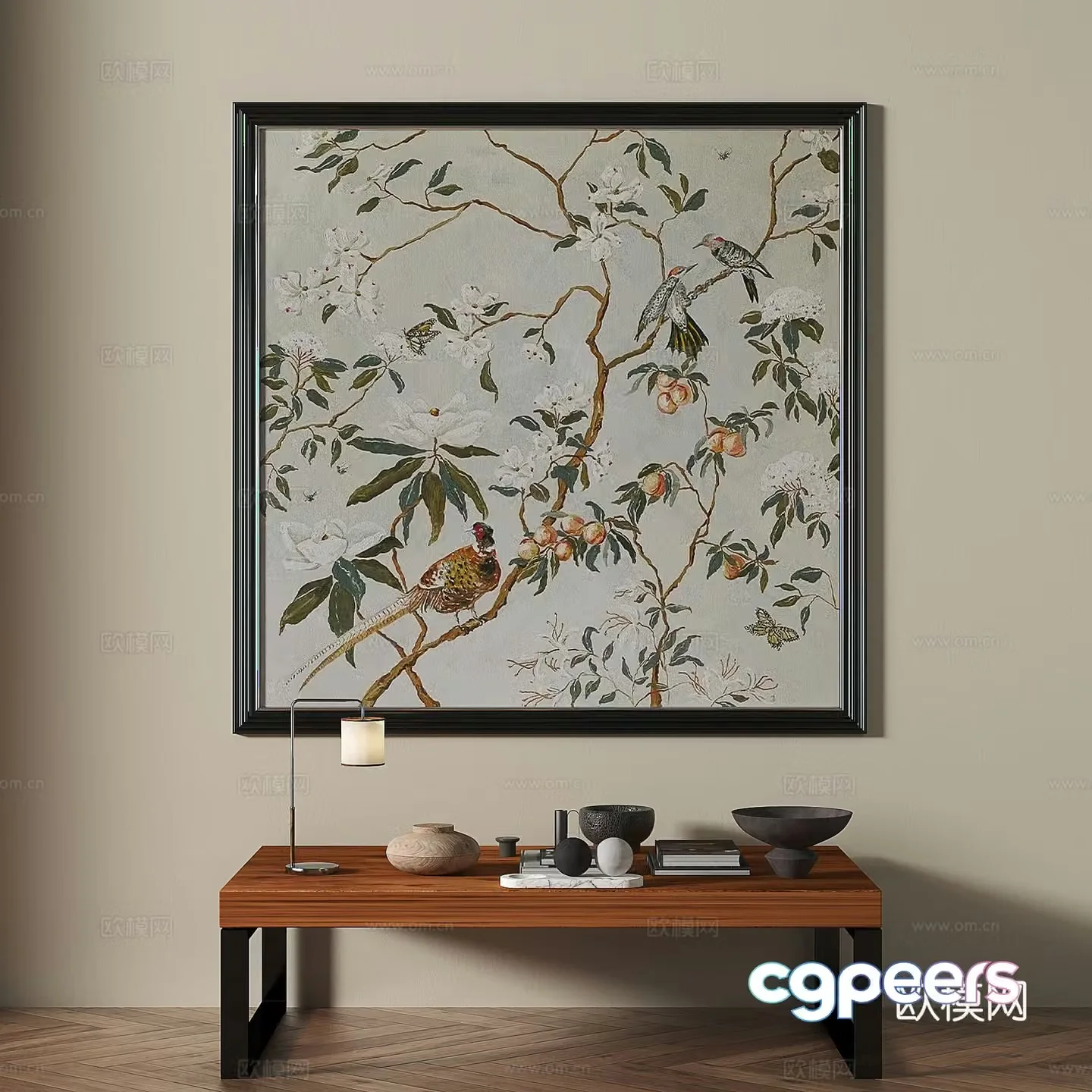 Modern medieval retro decorative painting 3d model