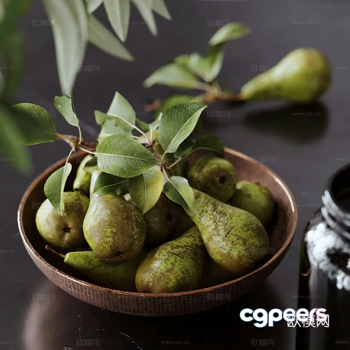 A Bowl Of Pears 3D Model – 15316 – CORONA Render
