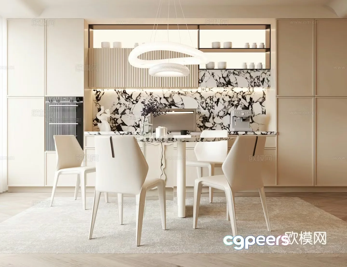 Minimalist restaurant 3D model