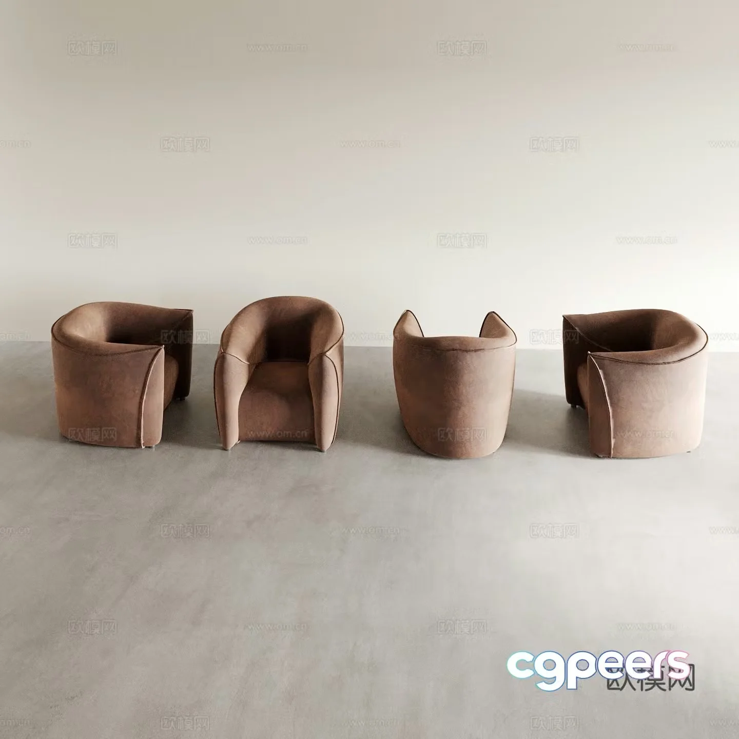 Modern leisure sofa sofa chair single sofa 3d model