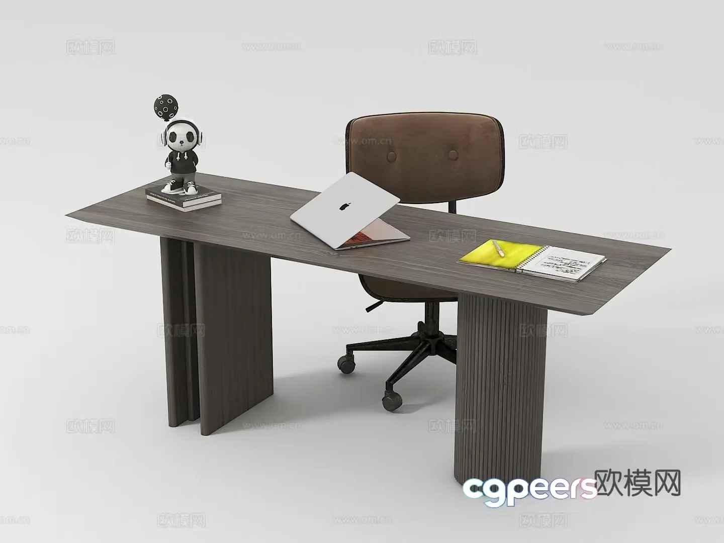 Italian desk and chair 3d model