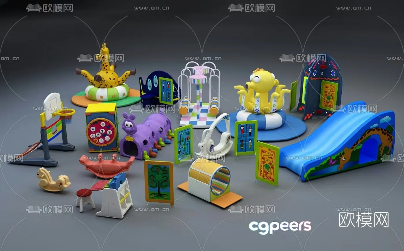 Modern children’s play set 3d model