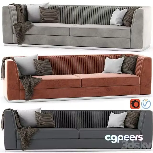 3ds Max Free – Laskasas MIUZZA sofa