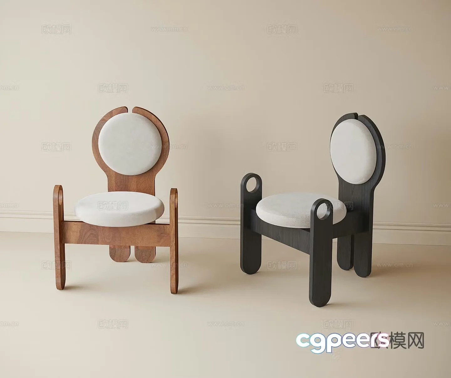 Medieval style chair single chair 3d model