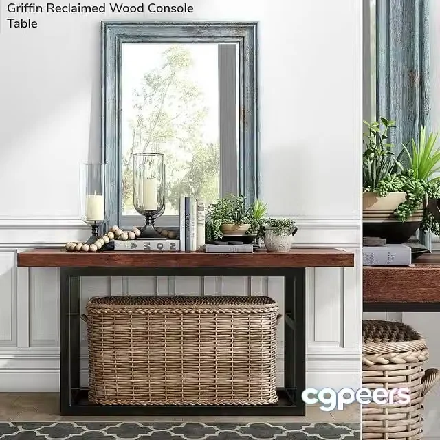 3ds Max Free – Pottery barn GRIFFIN RECLAIMED WOOD CONSOLE TABLE