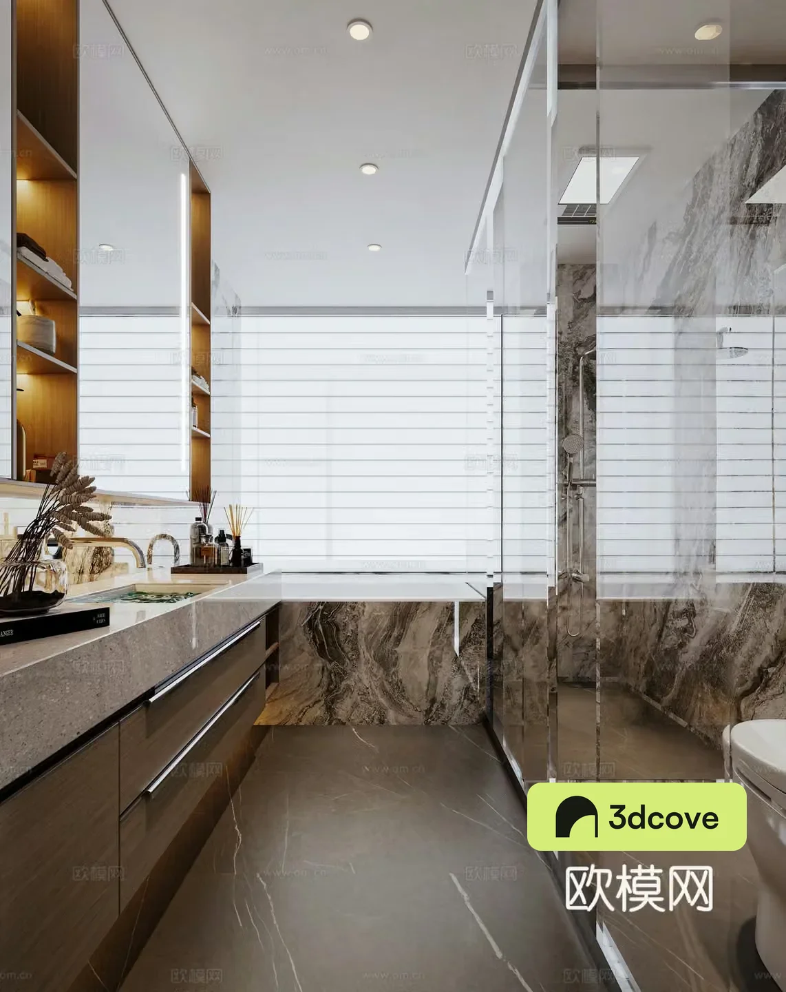Modern style bathroom