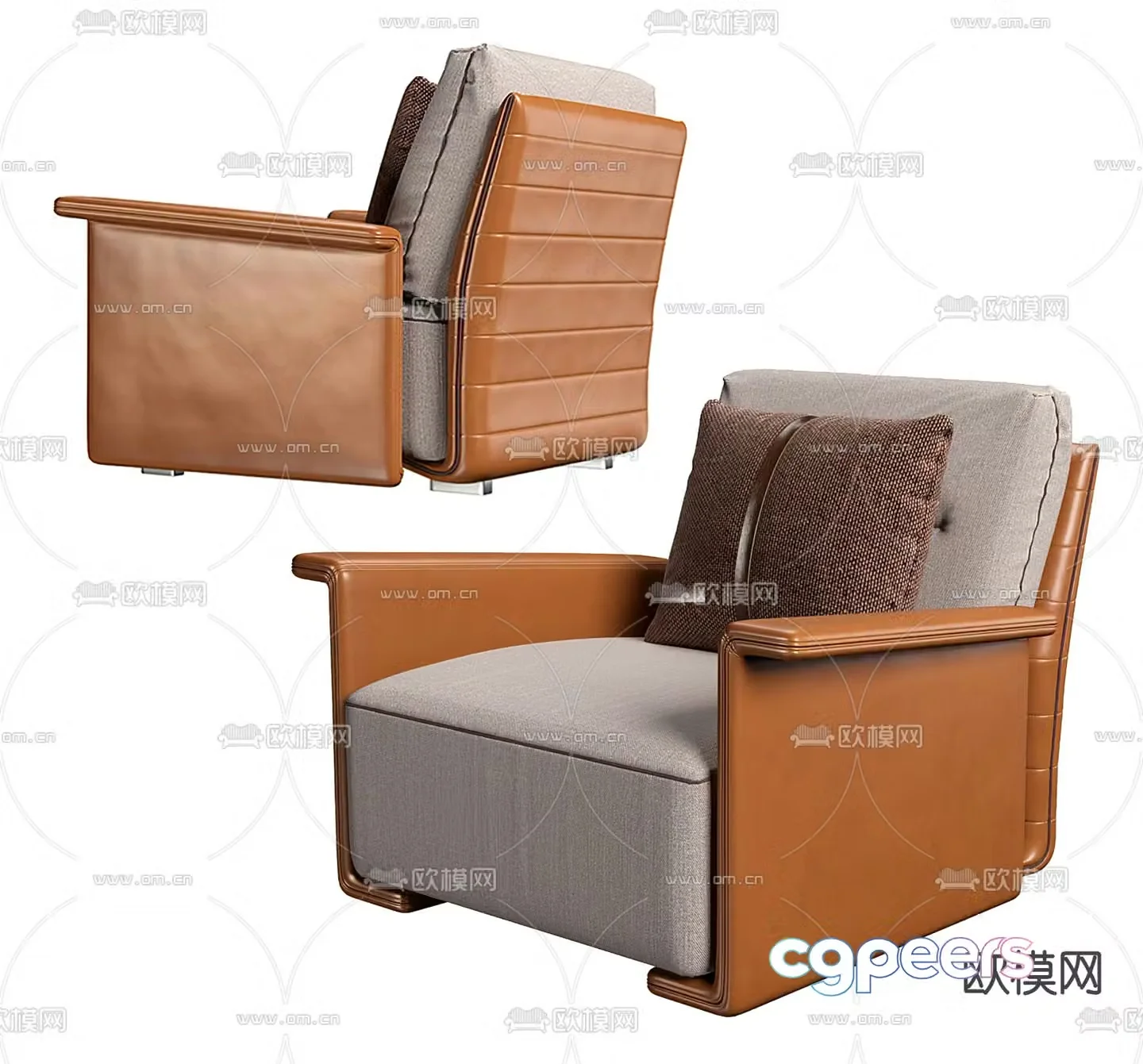 Single sofa leisure sofa 3d model