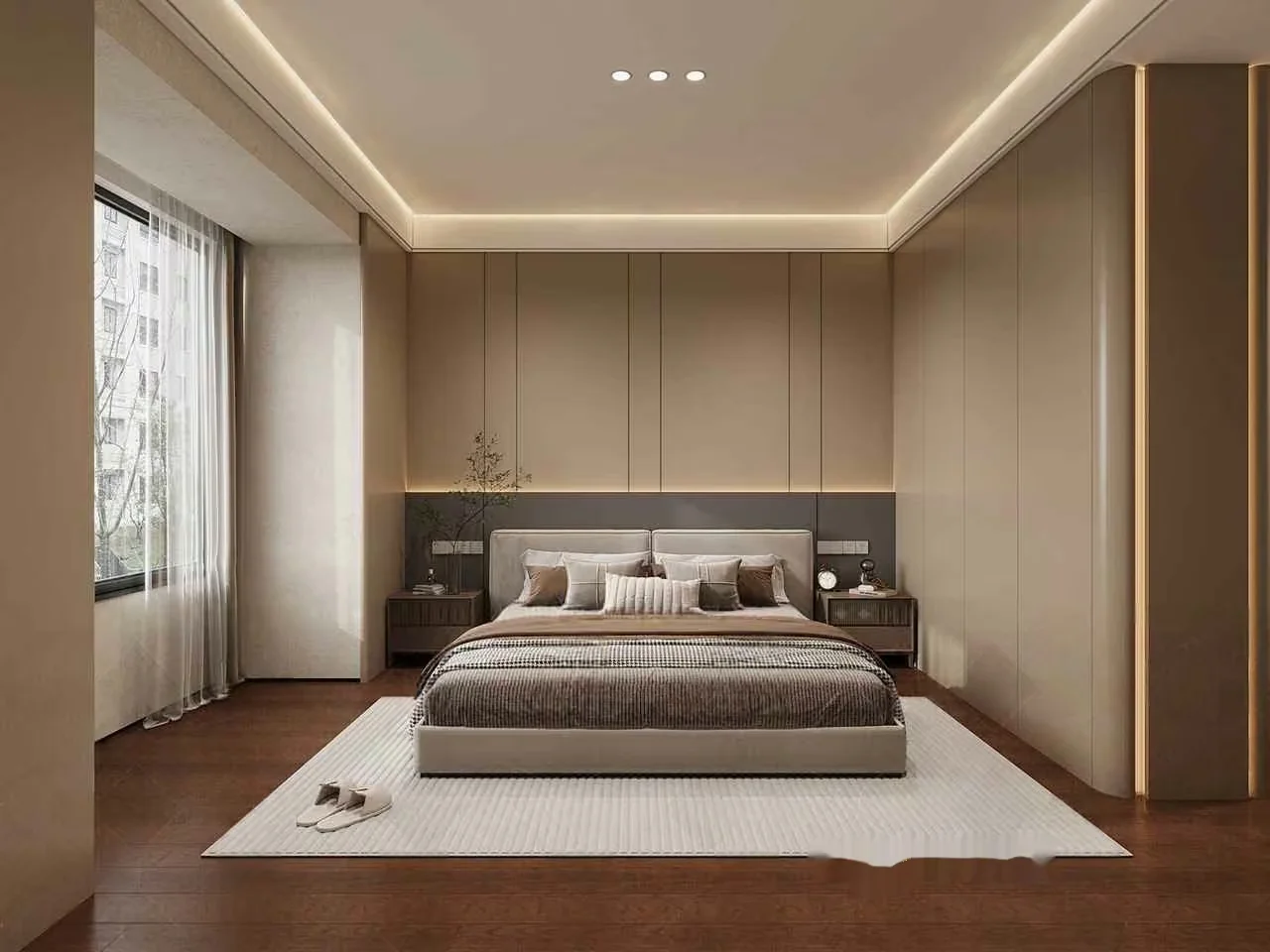 Modern Bedroom Design 3D Model – 9587 – CORONA Render