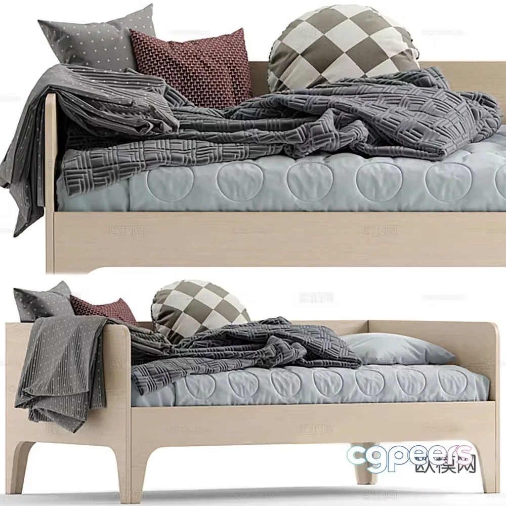Single bed Sofa bed Children’s bed 3D model