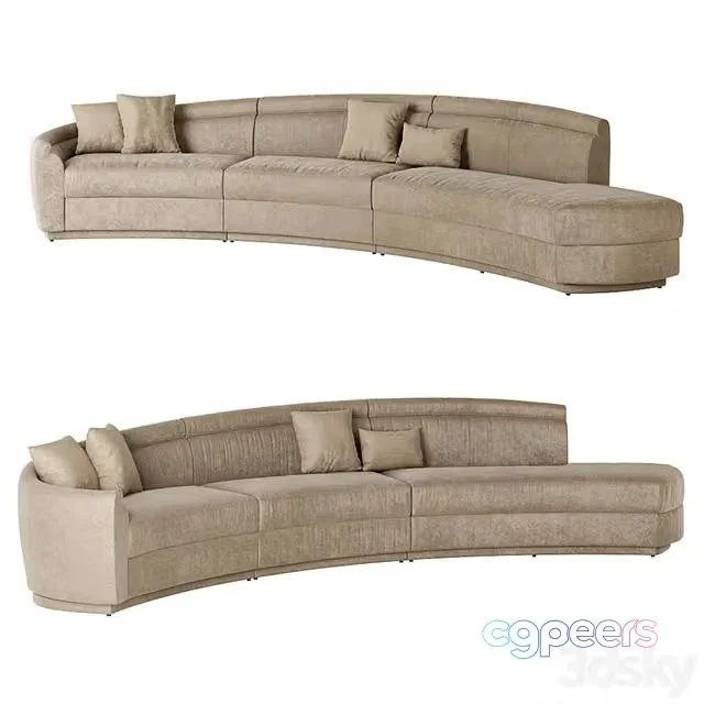 3ds Max Free – Interlude Home Capri Sectional Plinth