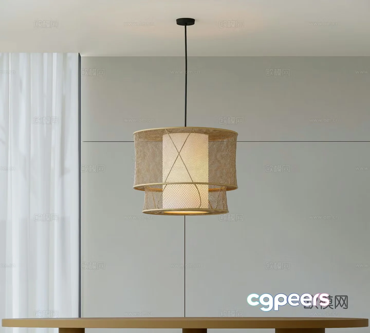 Japanese chandelier 3d model