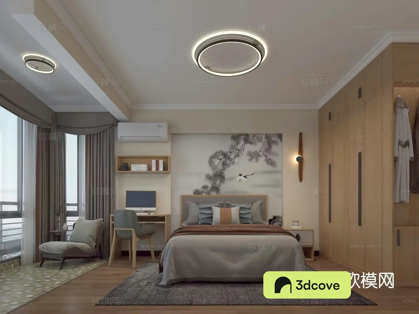New Chinese style bedroom elderly room