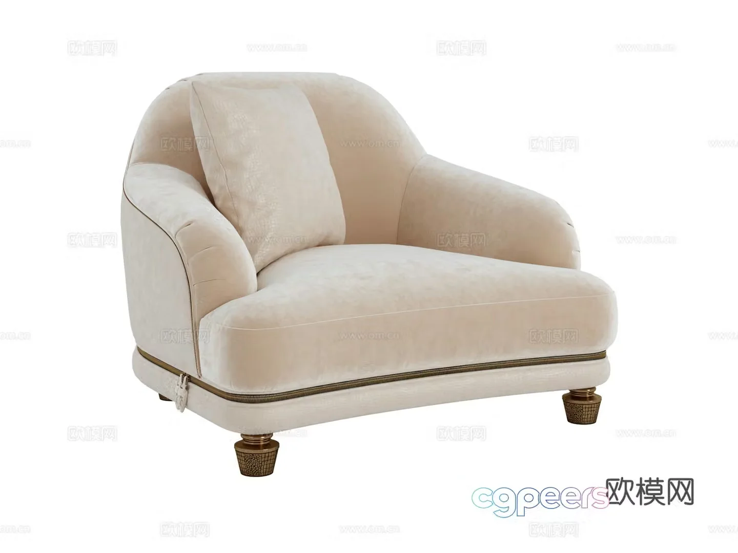 visionnaire single sofa 3d model