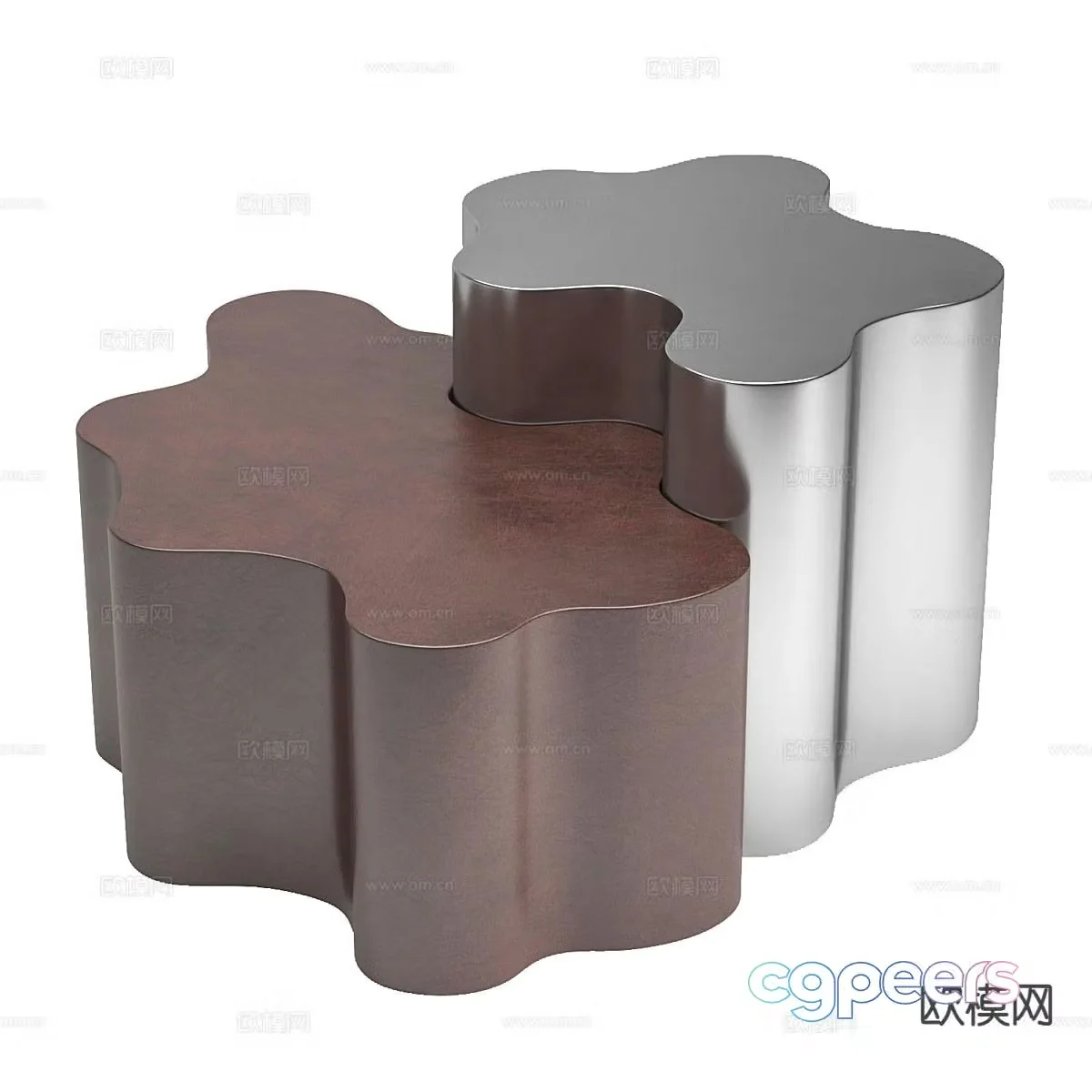 Special shaped coffee table metal coffee table 3d model