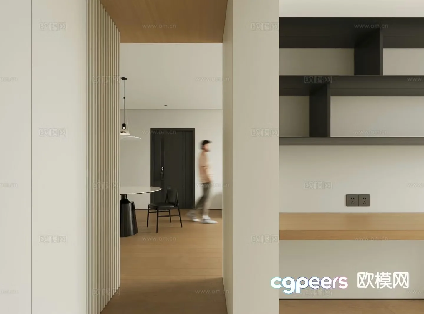 Modern guest restaurant 3d model