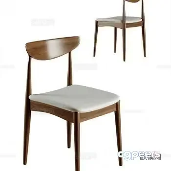 Modern chair single chair 3d model