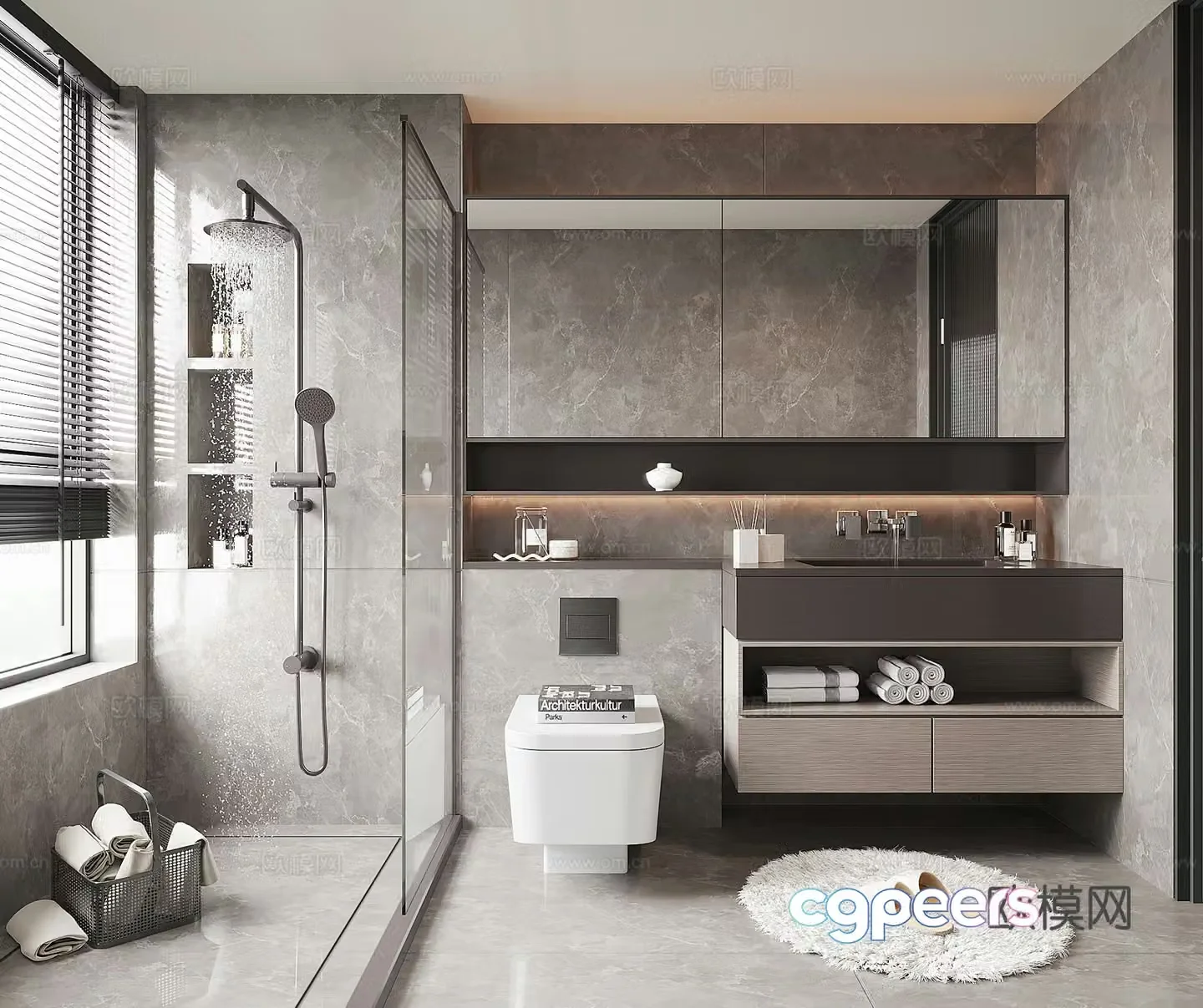 Modern bathroom bathroom 3d model
