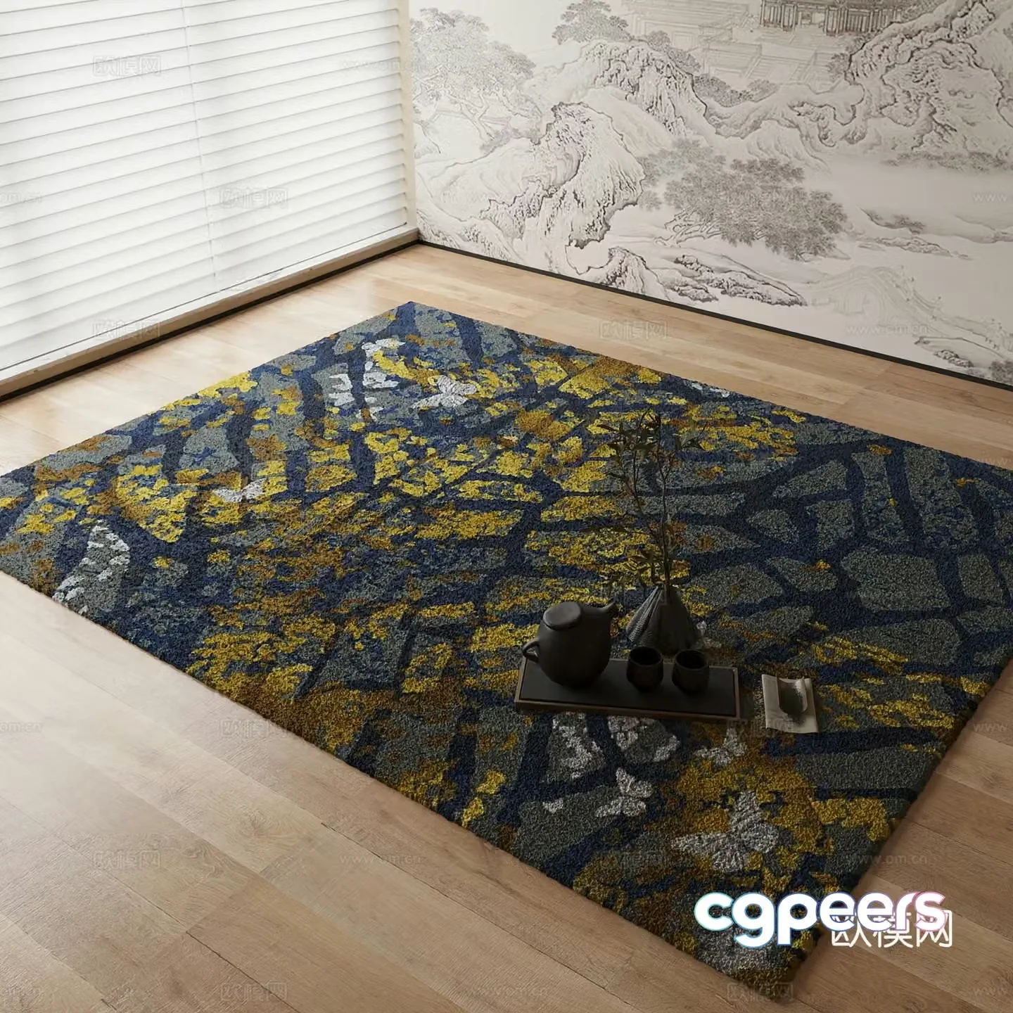 New Chinese carpet 3D model