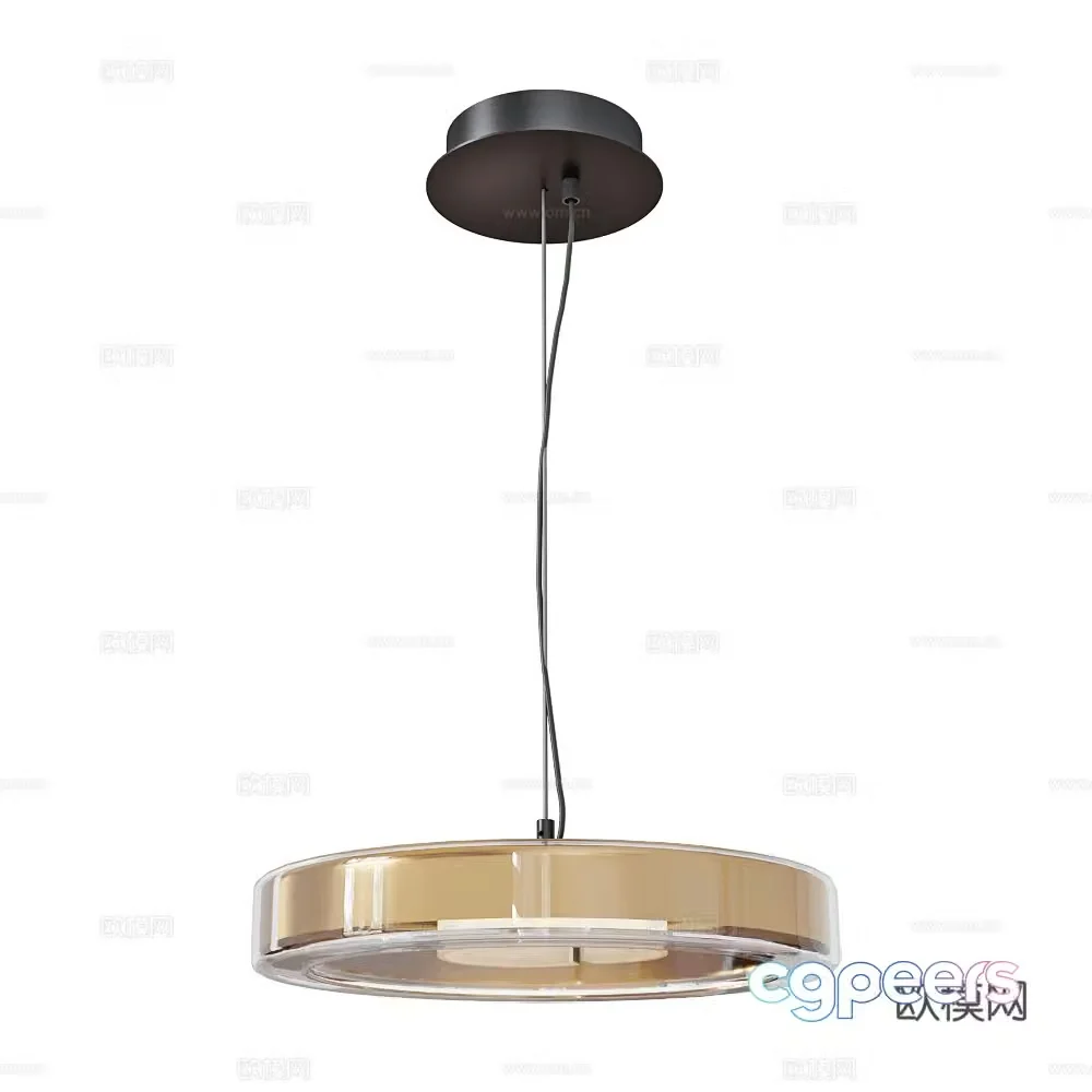 Modern light luxury decorative chandeliers 3d model