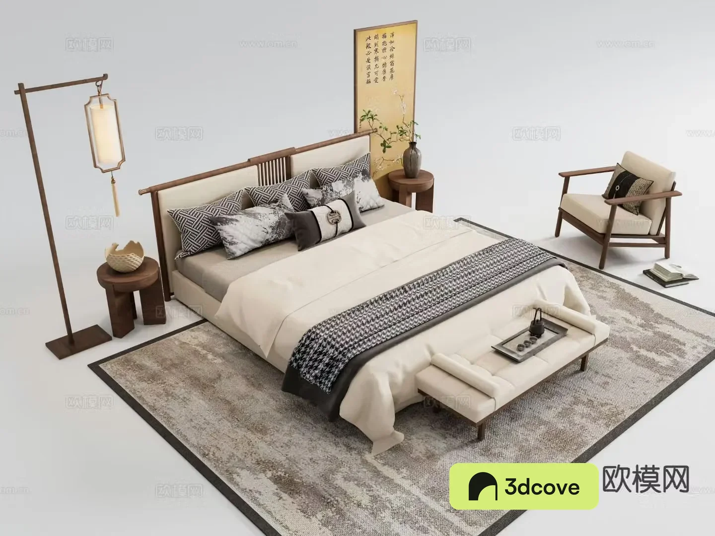 New Chinese style double bed