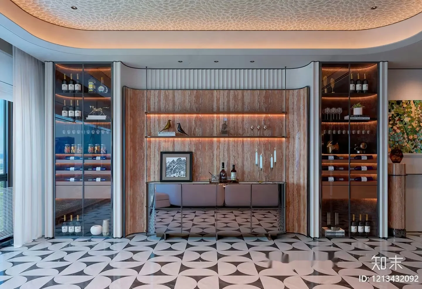 Modern Wine Storage Room 3D Model – 7004 – VRAY Render