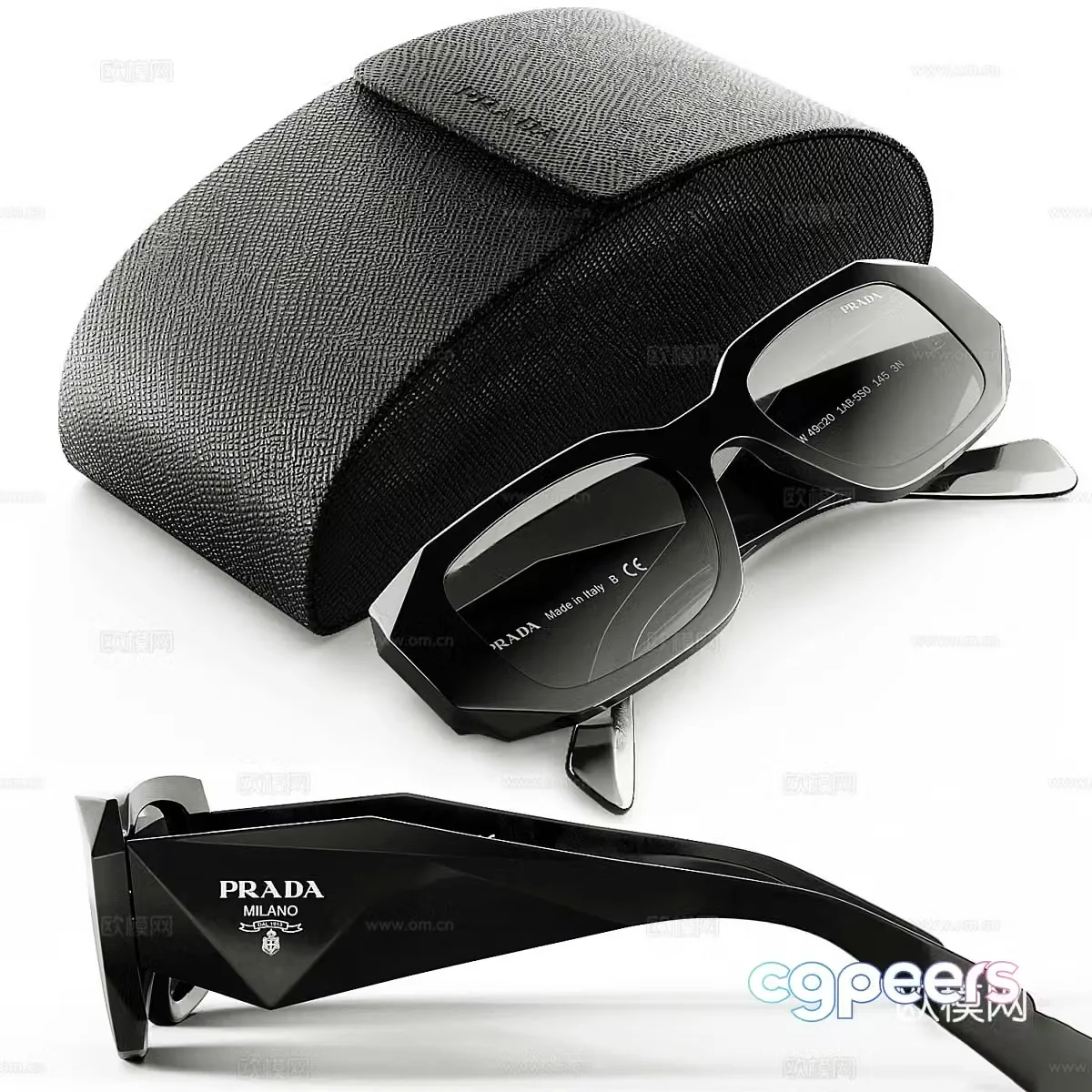 Prada sunglasses glasses 3d model