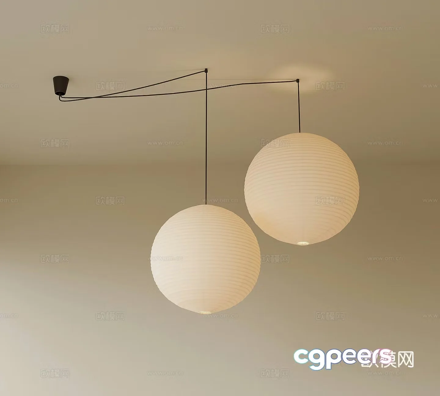 Middle-aged chandeliers decorative chandeliers 3D model