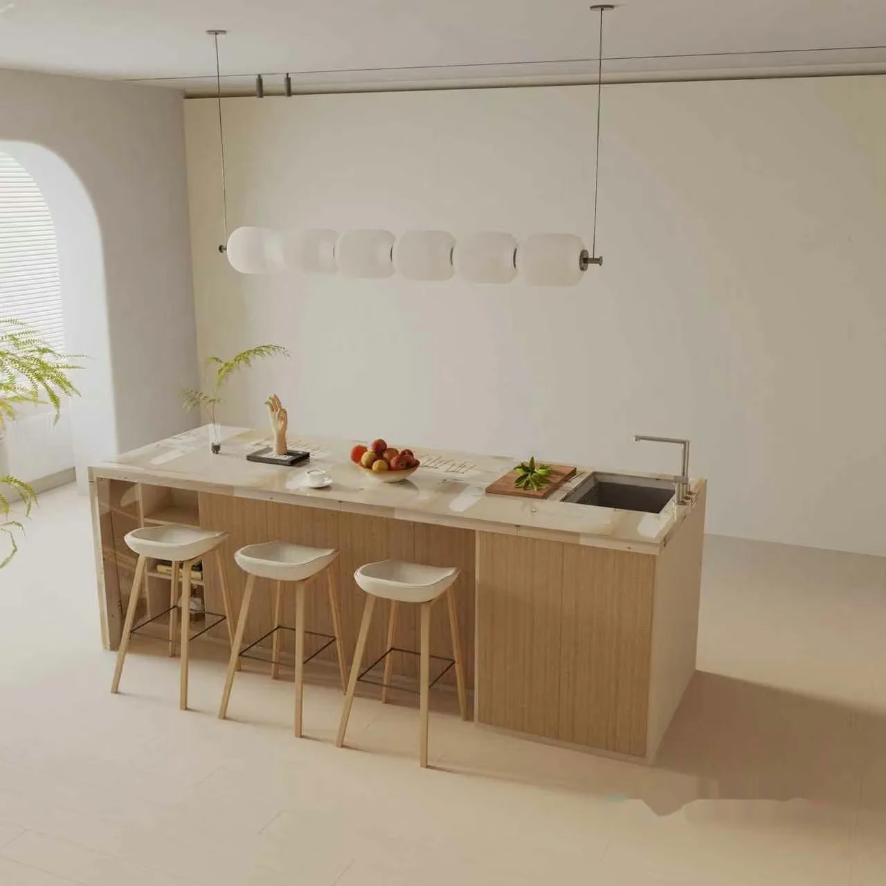 Modern Kitchen Island 3D Model – 6367 – VRAY Render