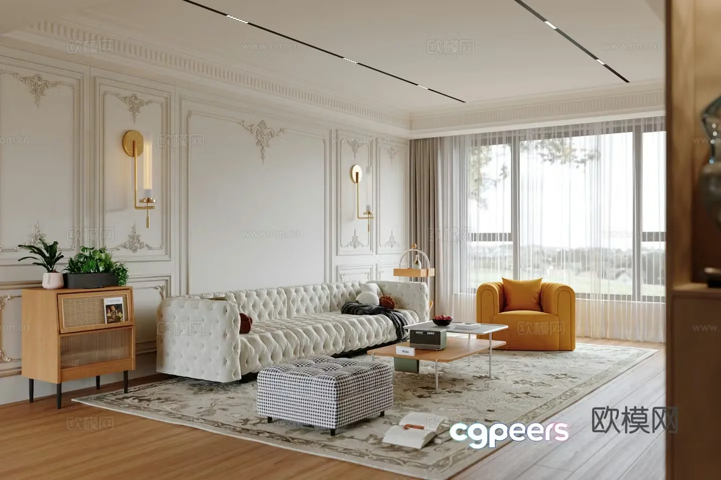 French living room 3d model