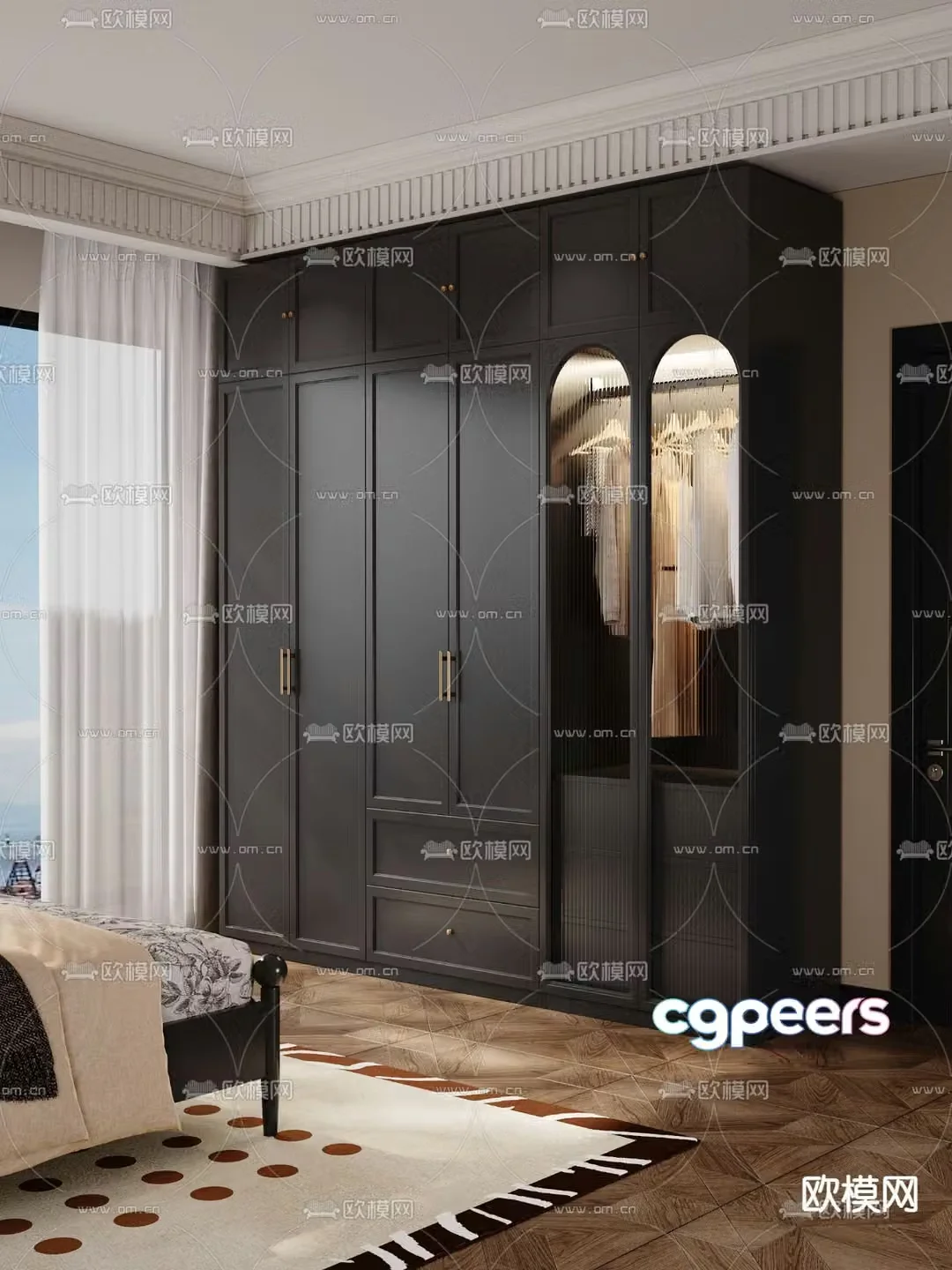 French wardrobe 3d model
