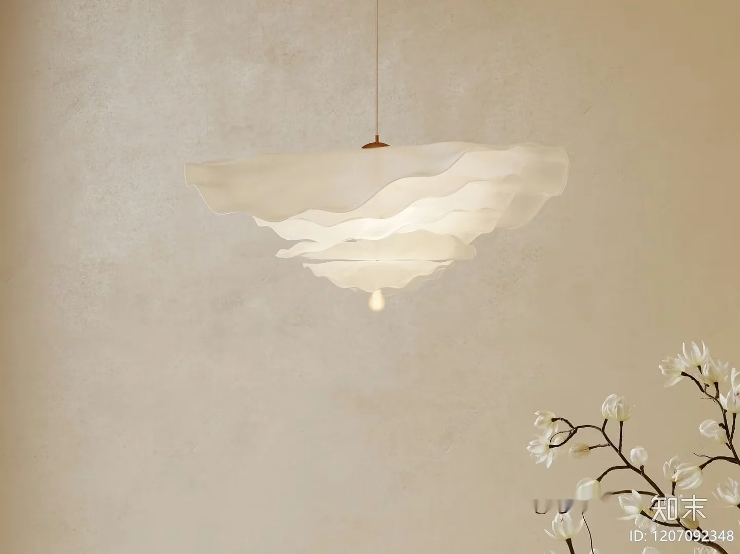 Gold Light Fixture 3D Model – 7563 – VRAY Render
