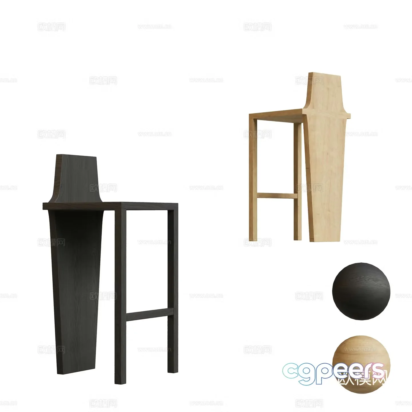 bar stool bar stool high stool 3d model