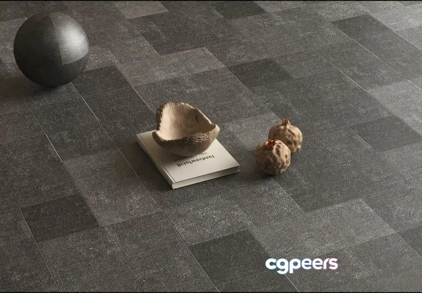 A Gray Stone Floor 3D Model – 12333 – VRAY Render