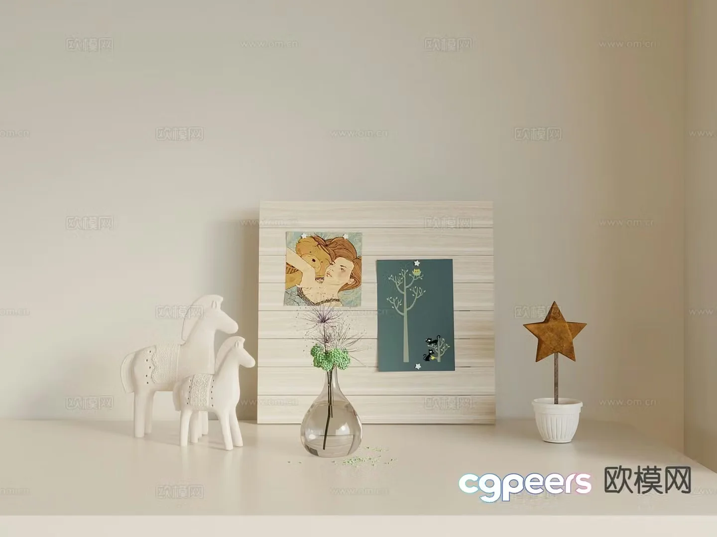 Ornaments vase crafts 3d model