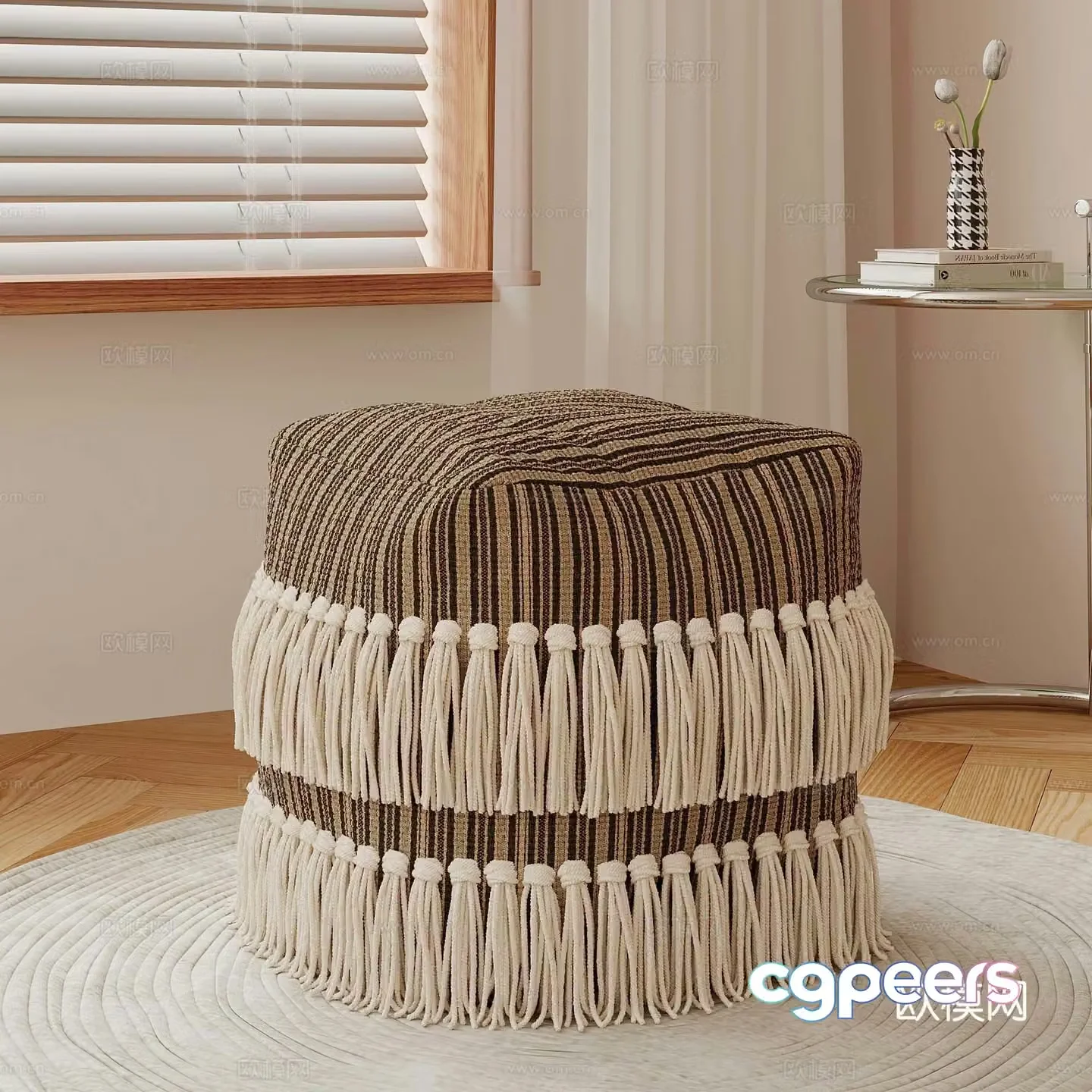 Jijifeng stool tassel stool 3d model