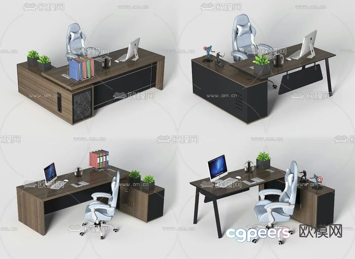 Executive desk executive desk boss desk 3D model
