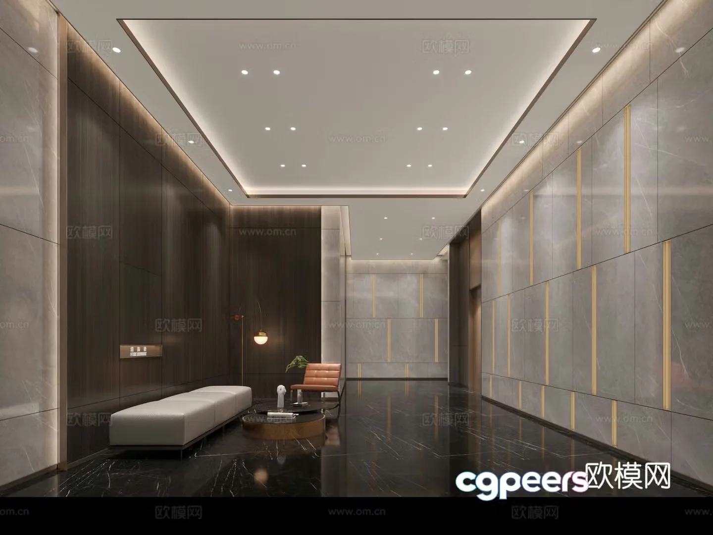 Elevator hall 3d model