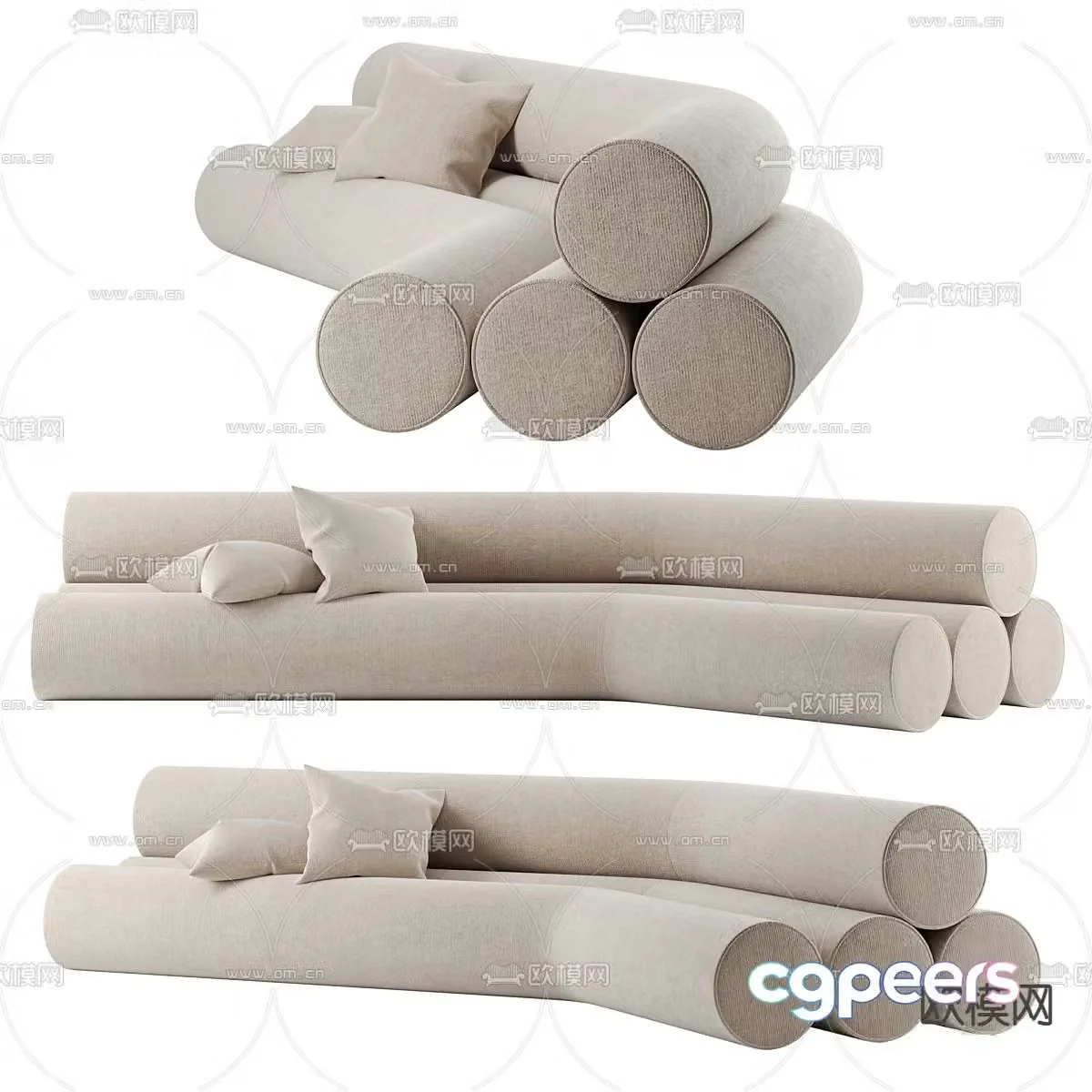 Special Shaped Sofa Personalized Sofa 3D Model