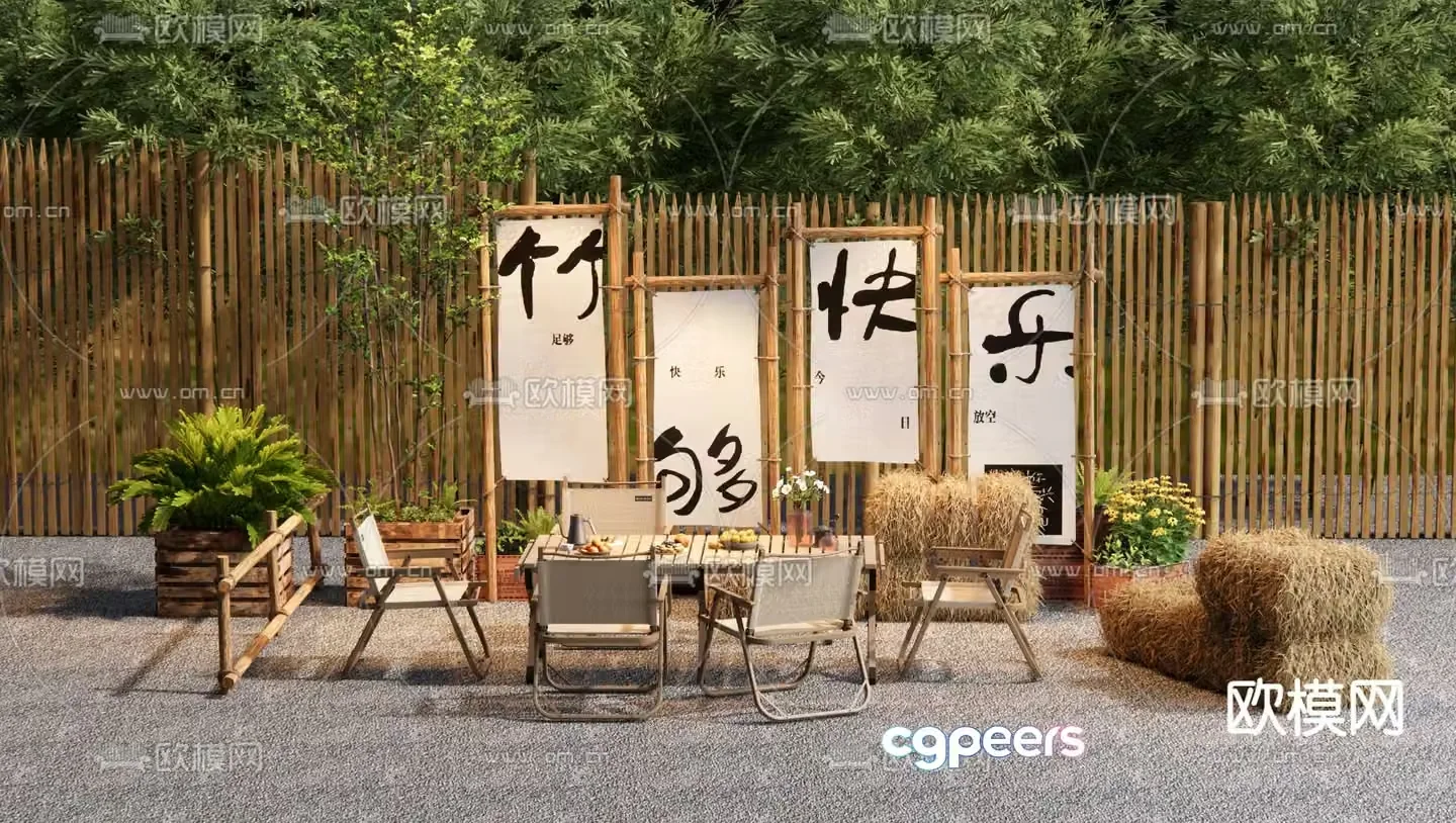 Camping tables and chairs outdoor tables and chairs 3d model